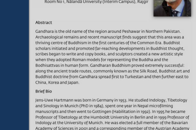 Distinguished Lecture: Monks, Money, Manuscripts and Art – a reflection on Gandharan Buddhism