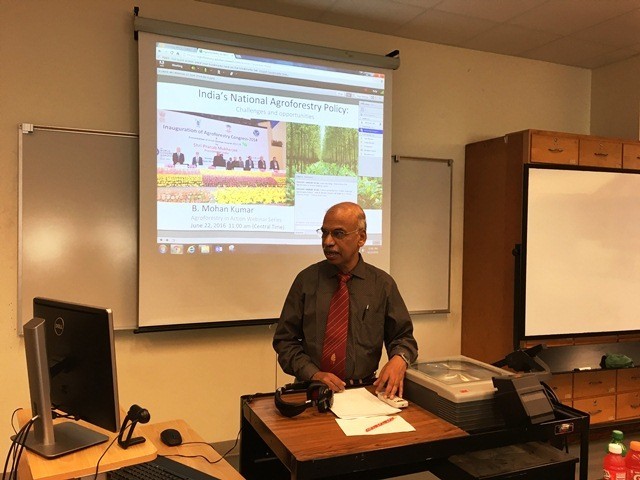 Prof. B. Mohan Kumar conducting the webinar