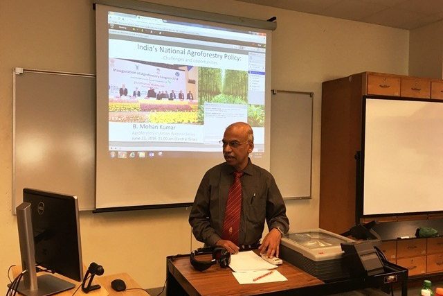 Prof. B.Mohan Kumar conducts a webinar cum seminar at the University of Missouri-Columbia