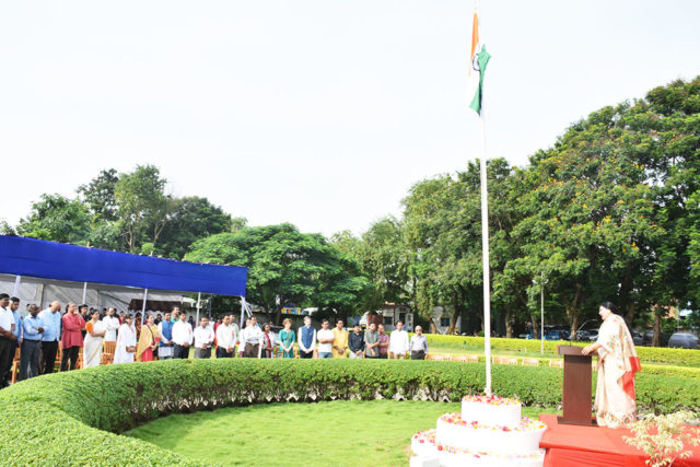 Nalanda University celebrated the 71st Independence Day with great fervor and renewed zest.