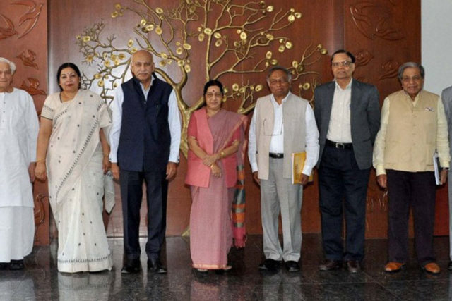 External Affairs Minister Smt. Sushma Swaraj Meets Nalanda University Governing Board Members