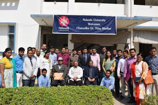 Chancellor Bhatkar’s first visit to Rajgir- Meeting with University Community, Bihar CM and attending campus construction commencement ceremony