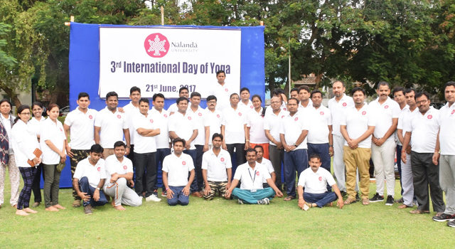 3rd International Day of Yoga celebration at Nalanda University