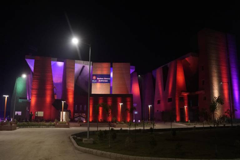 Sushma Swaraj Auditorium: A Night View