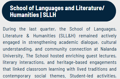 School of Languages and Literature/ Humanities | SLLH