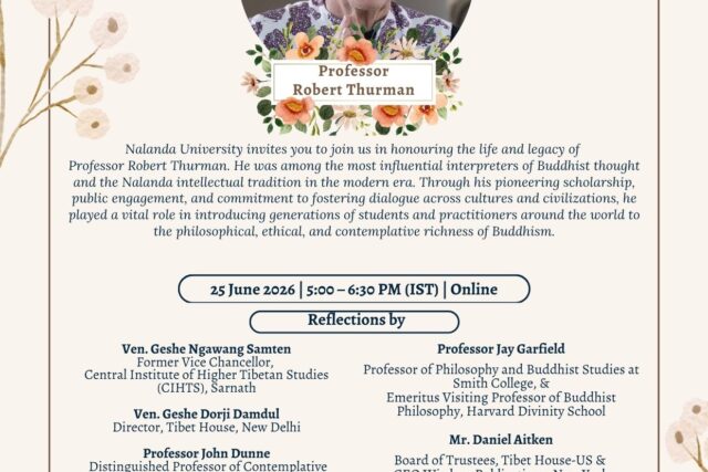 Remembering Professor Thurman: Online Condolence Meeting on June 25, 2026